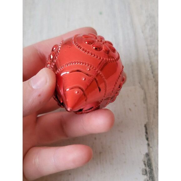 Red pointed abstract flower ornament Xmas decor - Picture 5 of 5